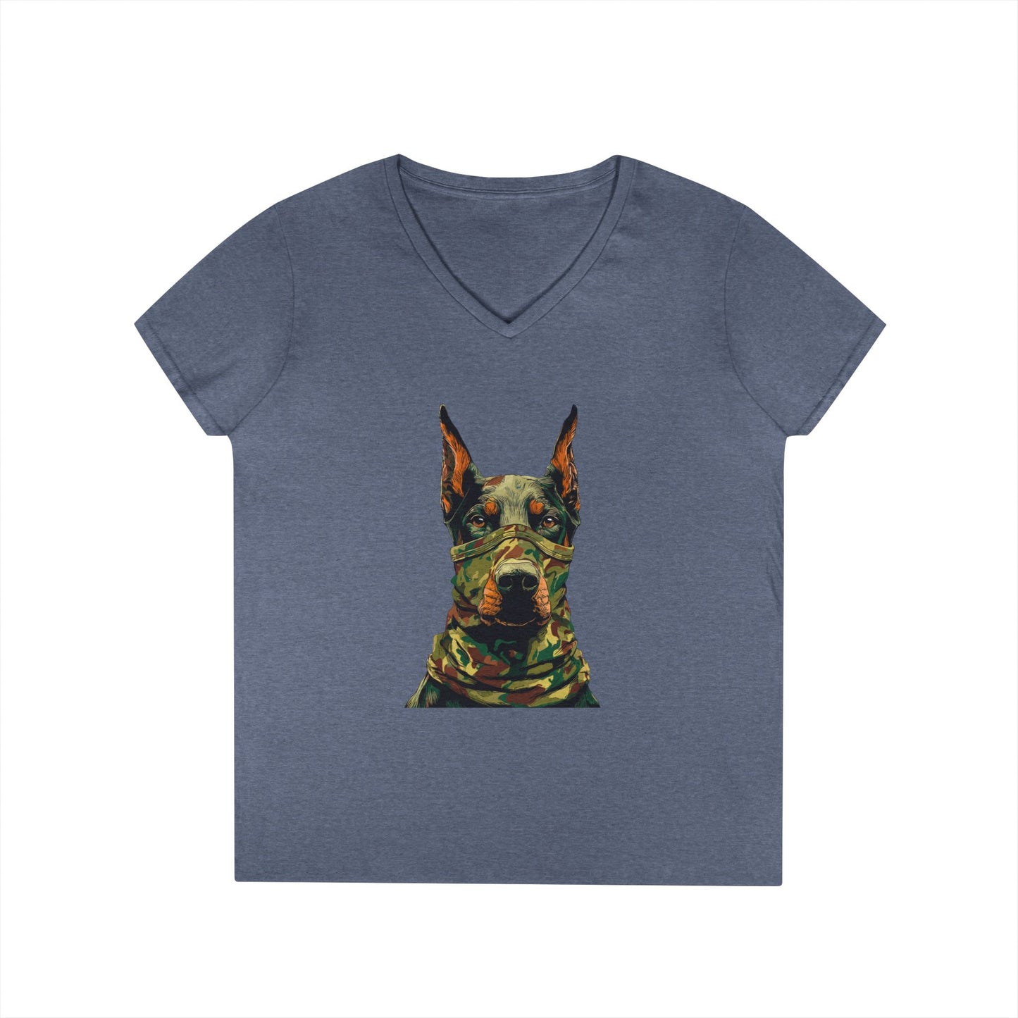 Doberman 4 V-Neck Tee Shirt for Women