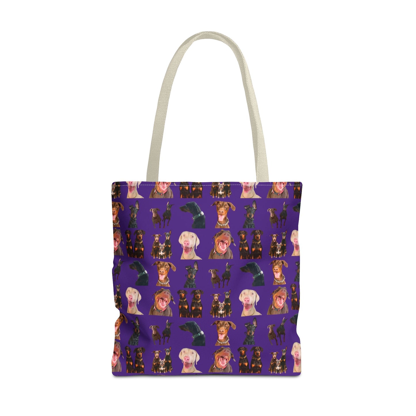 Edition 9 Doberman Model Pattern Purple Tote Bag