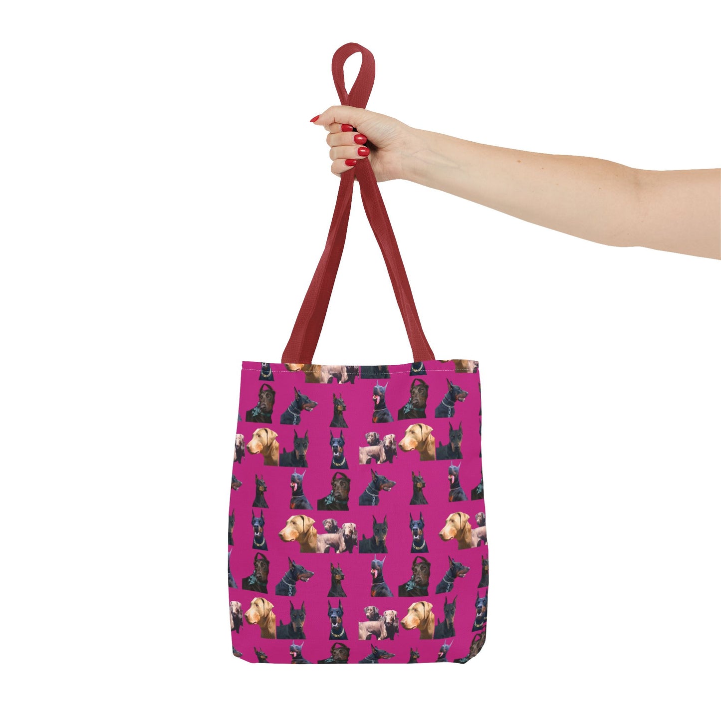 Edition 8 Doberman Model Pattern Pink Tote Bag