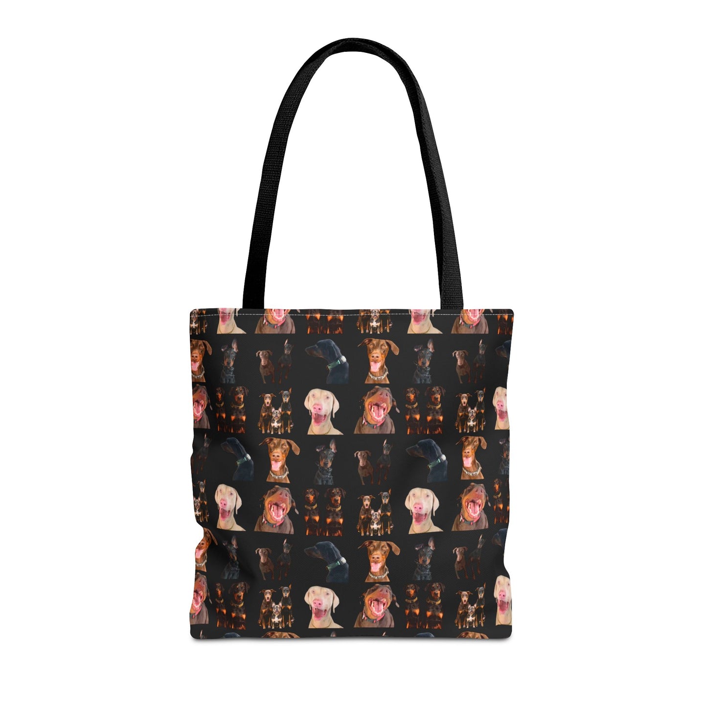 Edition 9 Doberman Model Pattern Black Tote Bag