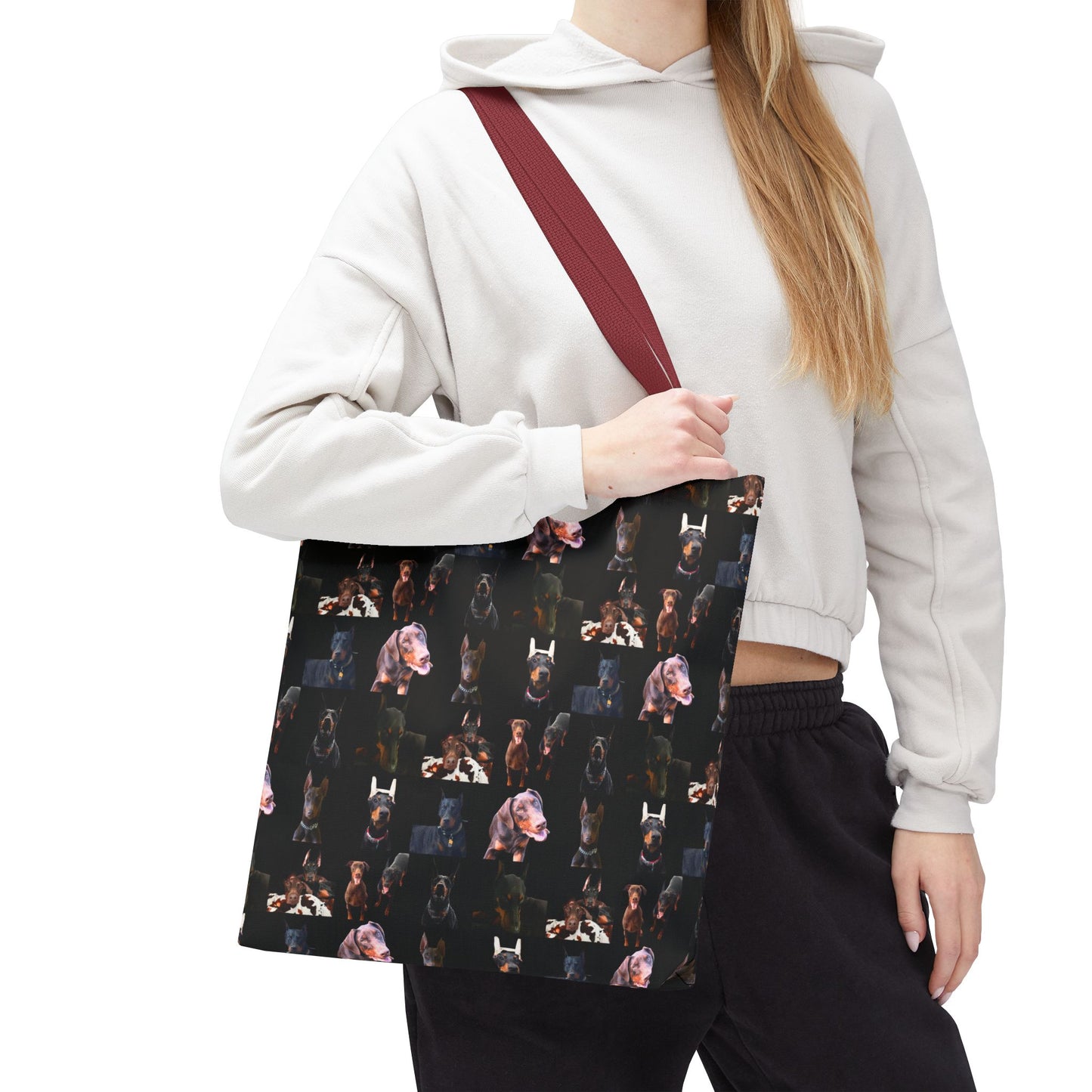 Edition 10 Doberman Model Pattern Black Tote Bag
