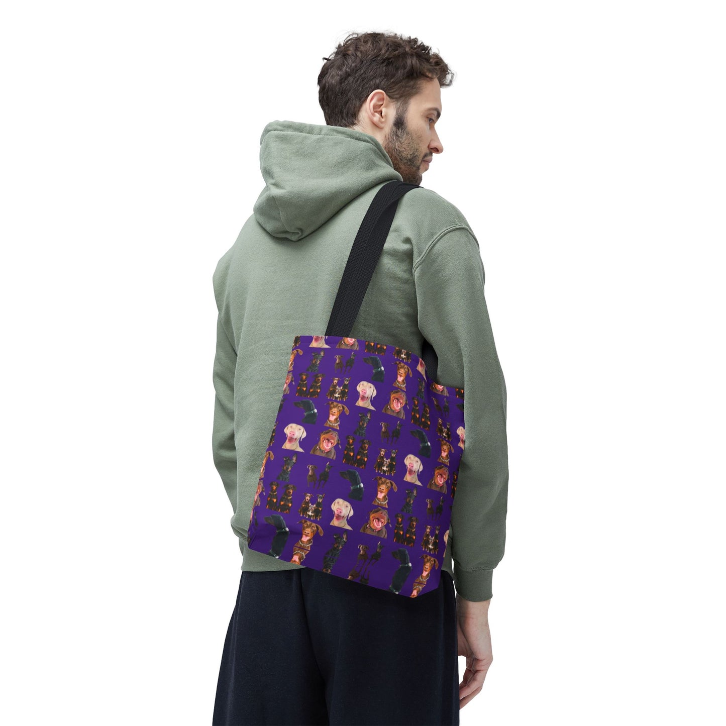 Edition 9 Doberman Model Pattern Purple Tote Bag