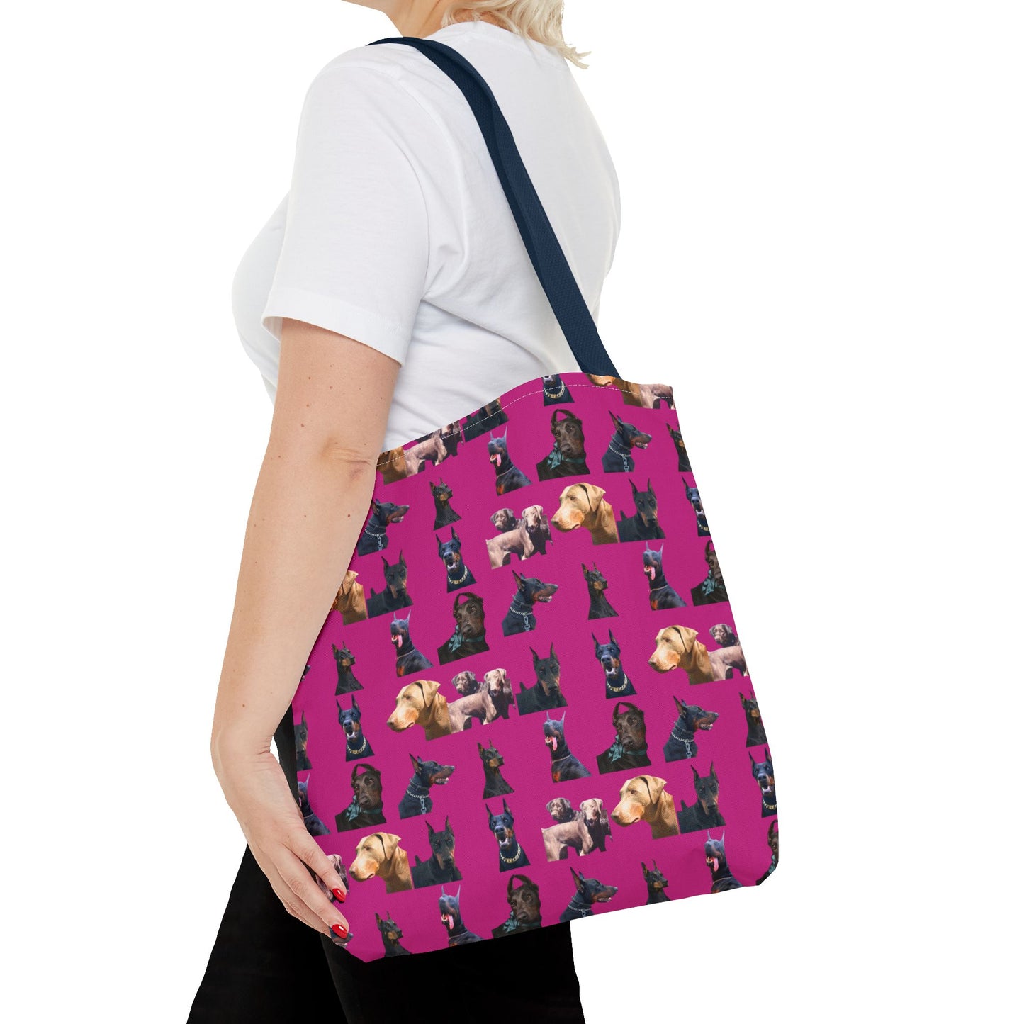 Edition 8 Doberman Model Pattern Pink Tote Bag