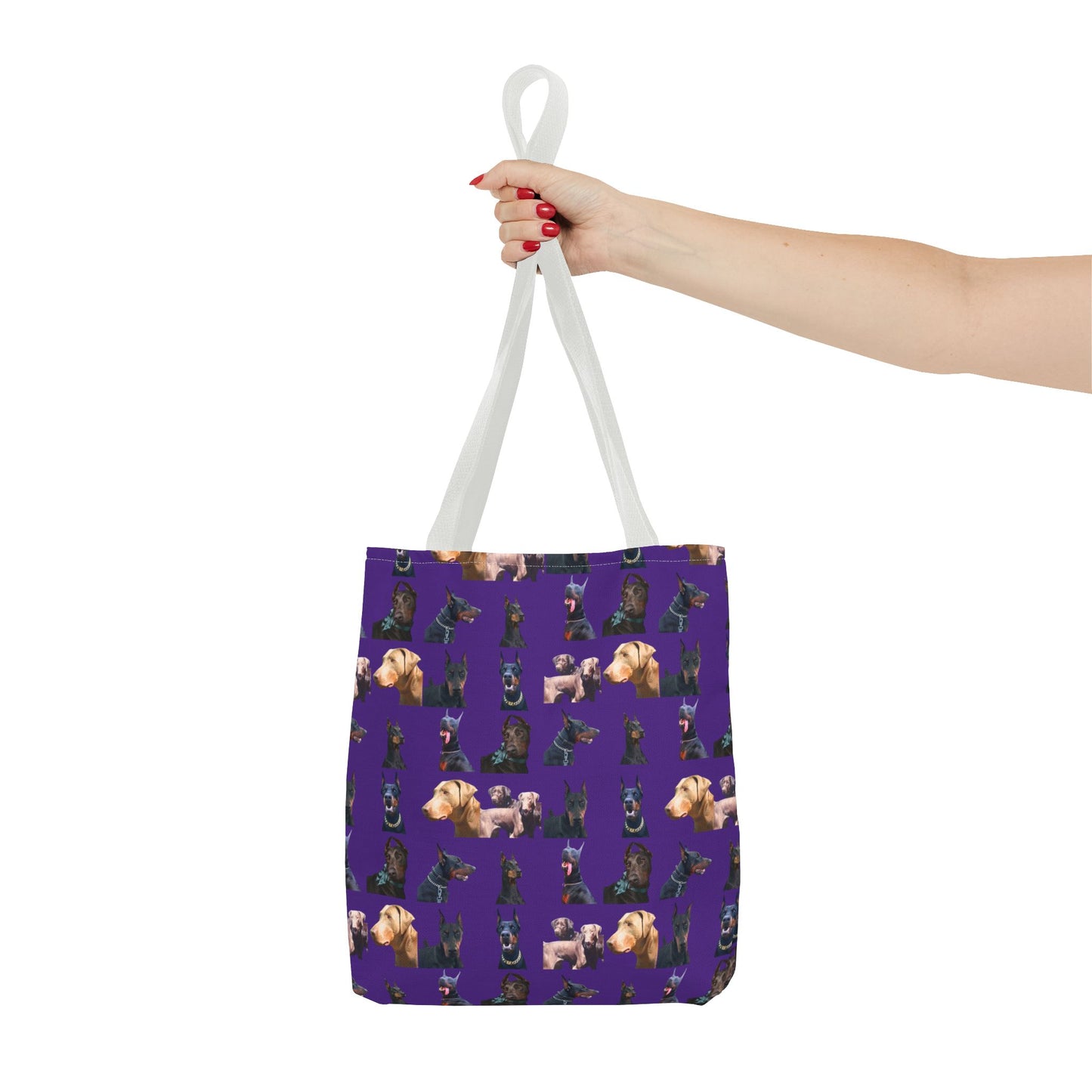 Edition 8 Doberman Model Pattern Purple Tote Bag