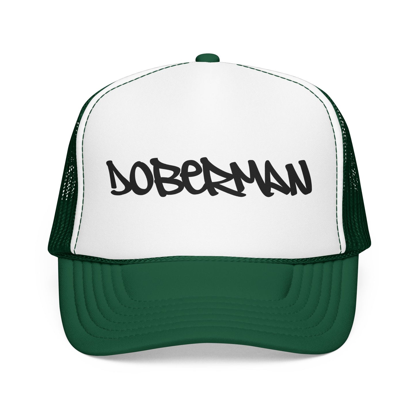Doberman Graffiti Foam Trucker Hat Made in USA