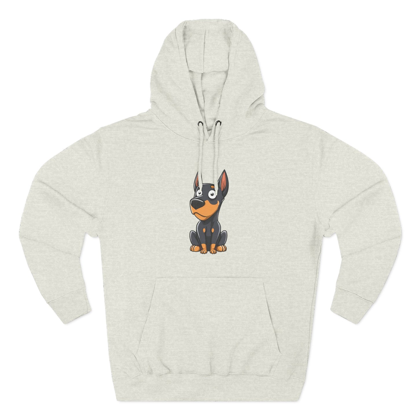 Doberman Cartoon 2 Three-Panel Fleece Hoodie