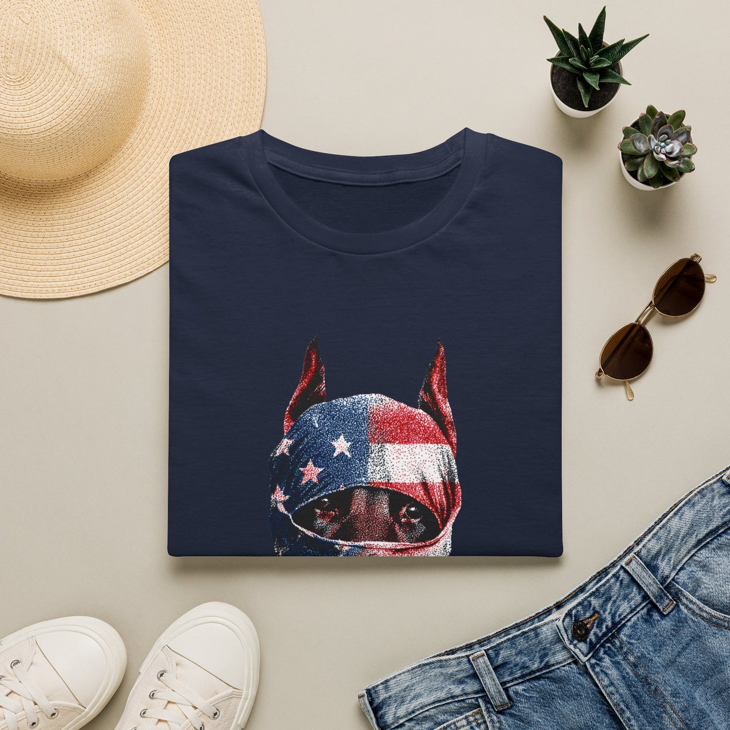 Doberman 2 Portrait T‑Shirt
