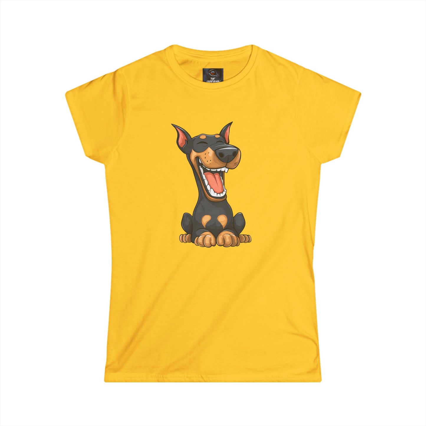 Cartoon Doberman 3 Women's Softstyle Tee