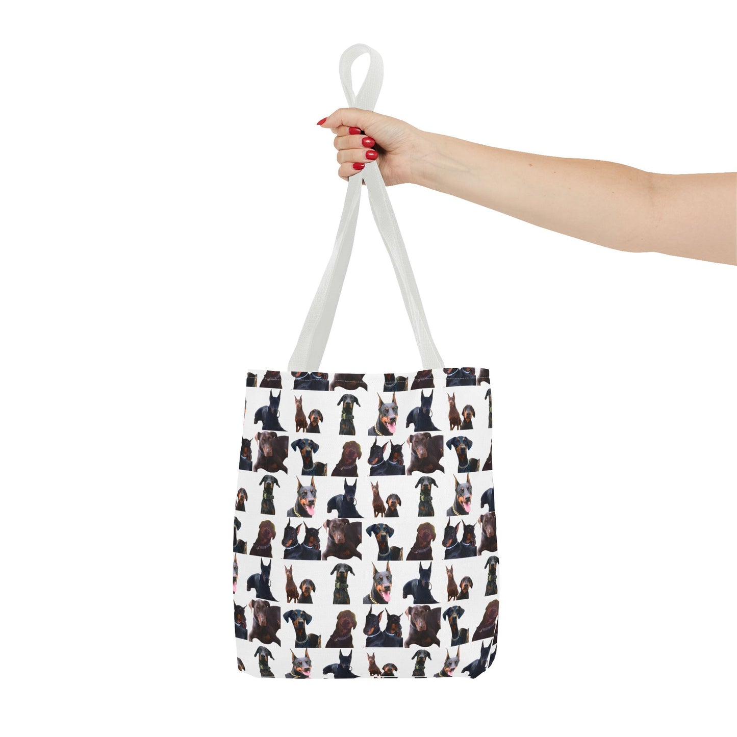 Edition 5 Doberman Model Pattern White Tote Bag