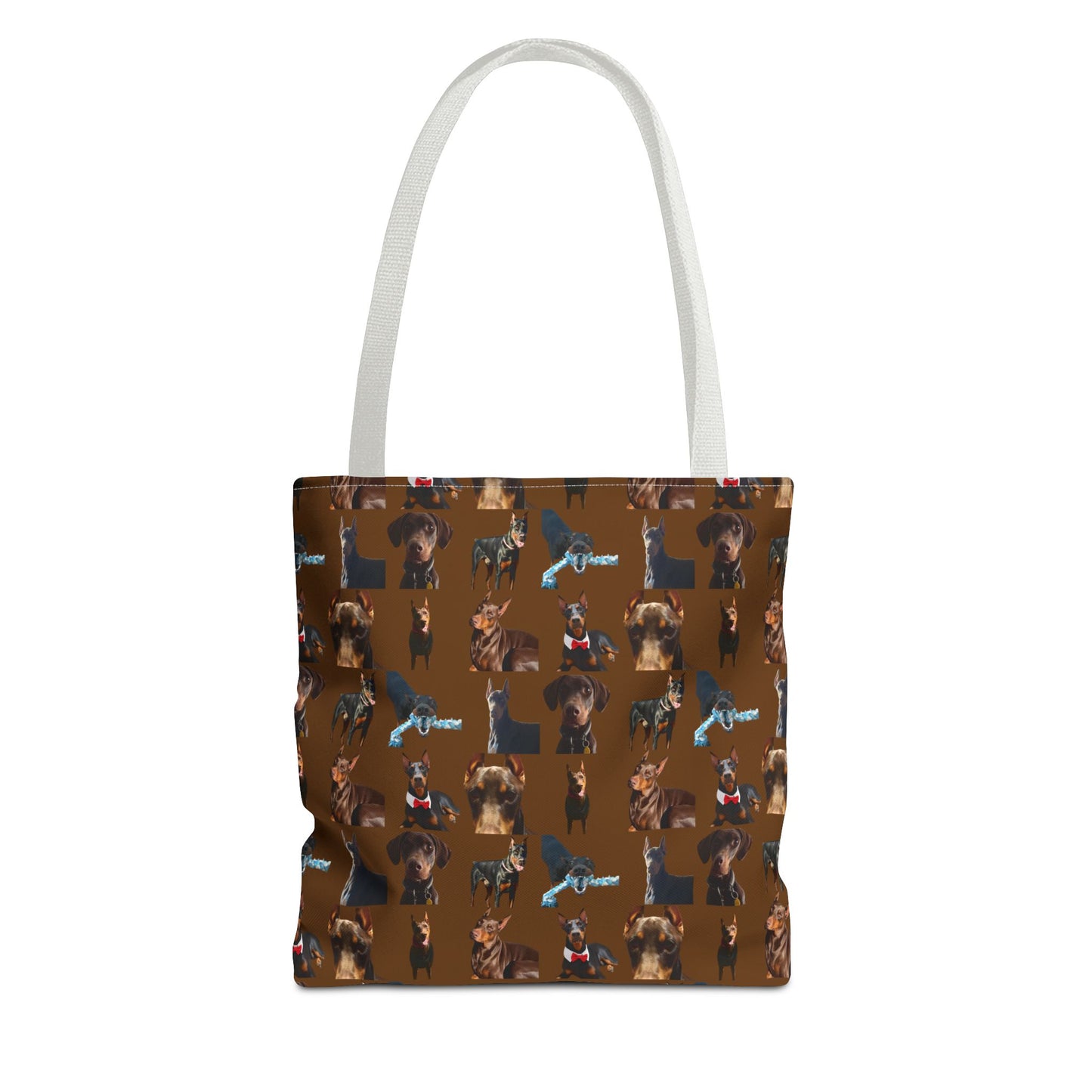 Edition 1 Doberman Model Pattern Brown Tote Bag