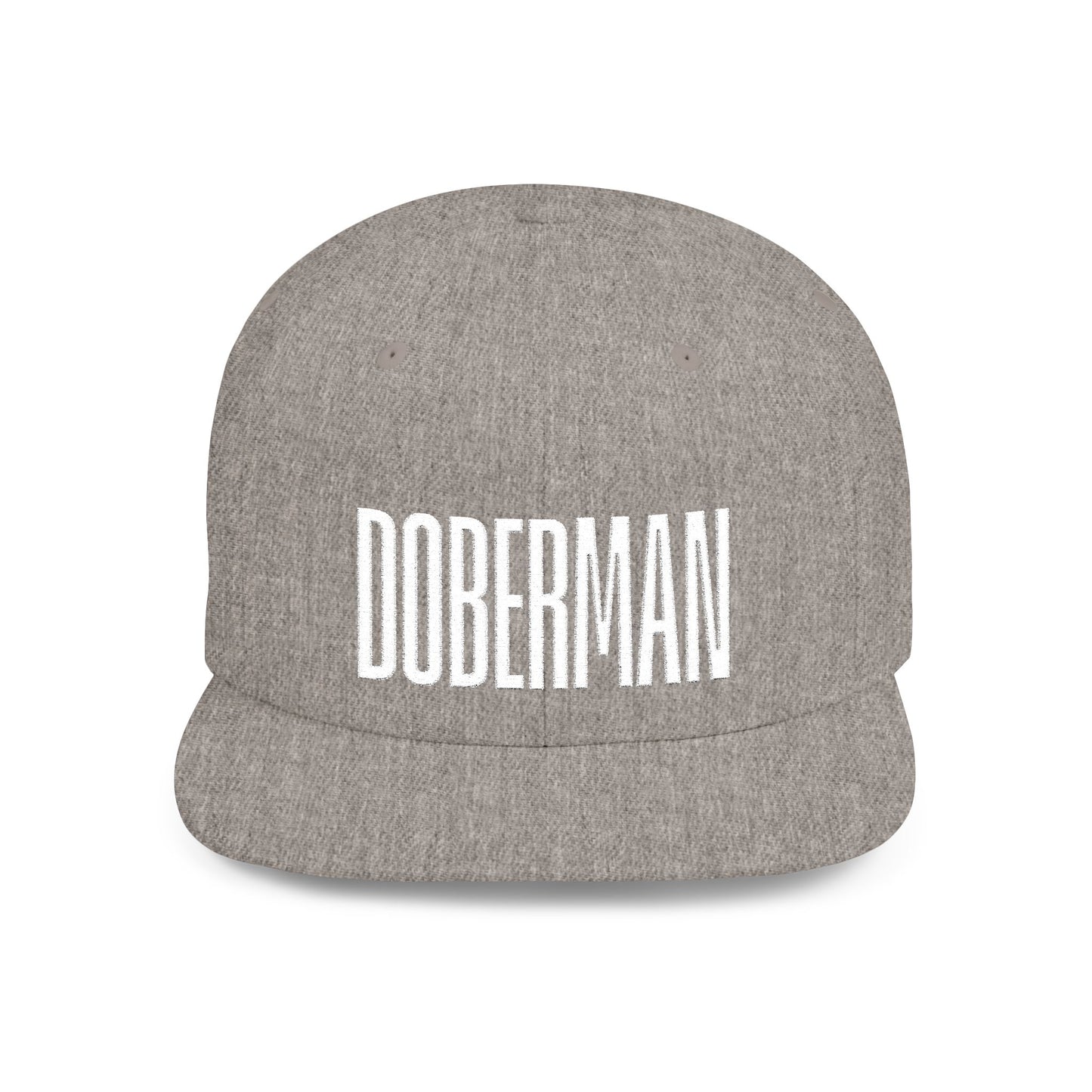 Doberman 2 Embroidered Flat Bill Snapback