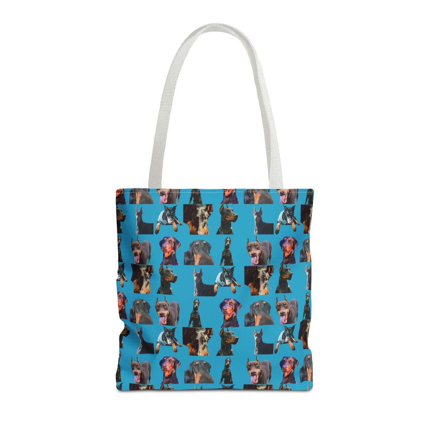 Edition 3 Doberman Model Pattern Turquoise Tote Bag