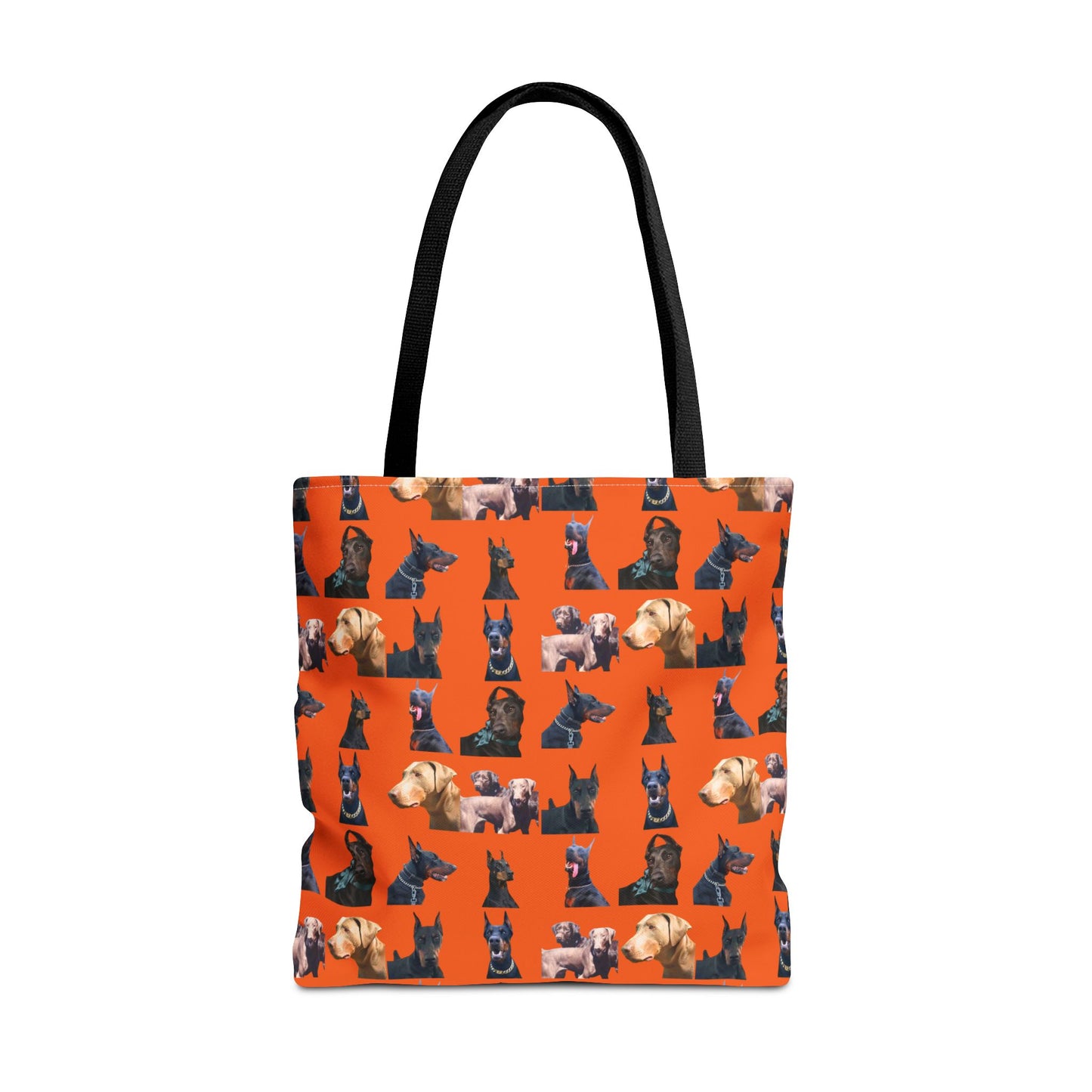 Edition 8 Doberman Model Pattern Orange Tote Bag