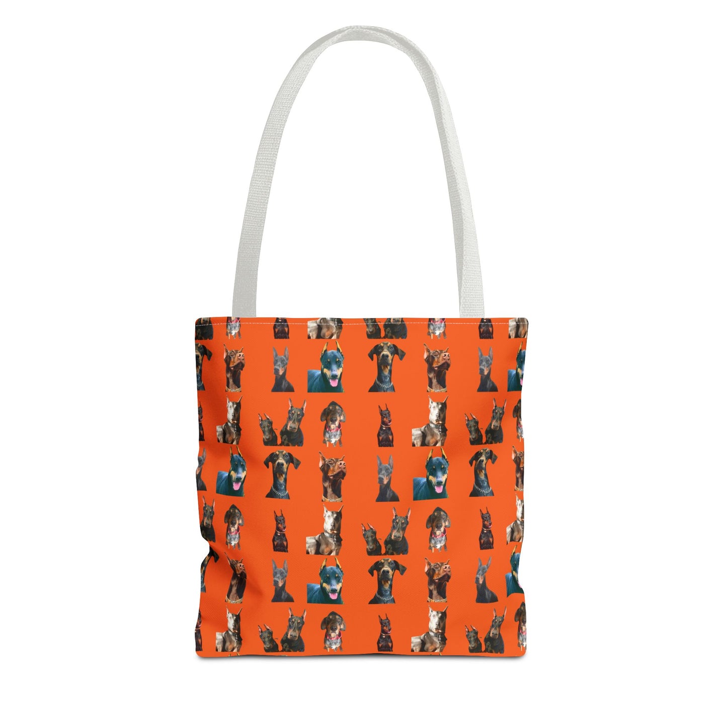 Edition 4 Doberman Model Pattern Orange Tote Bag