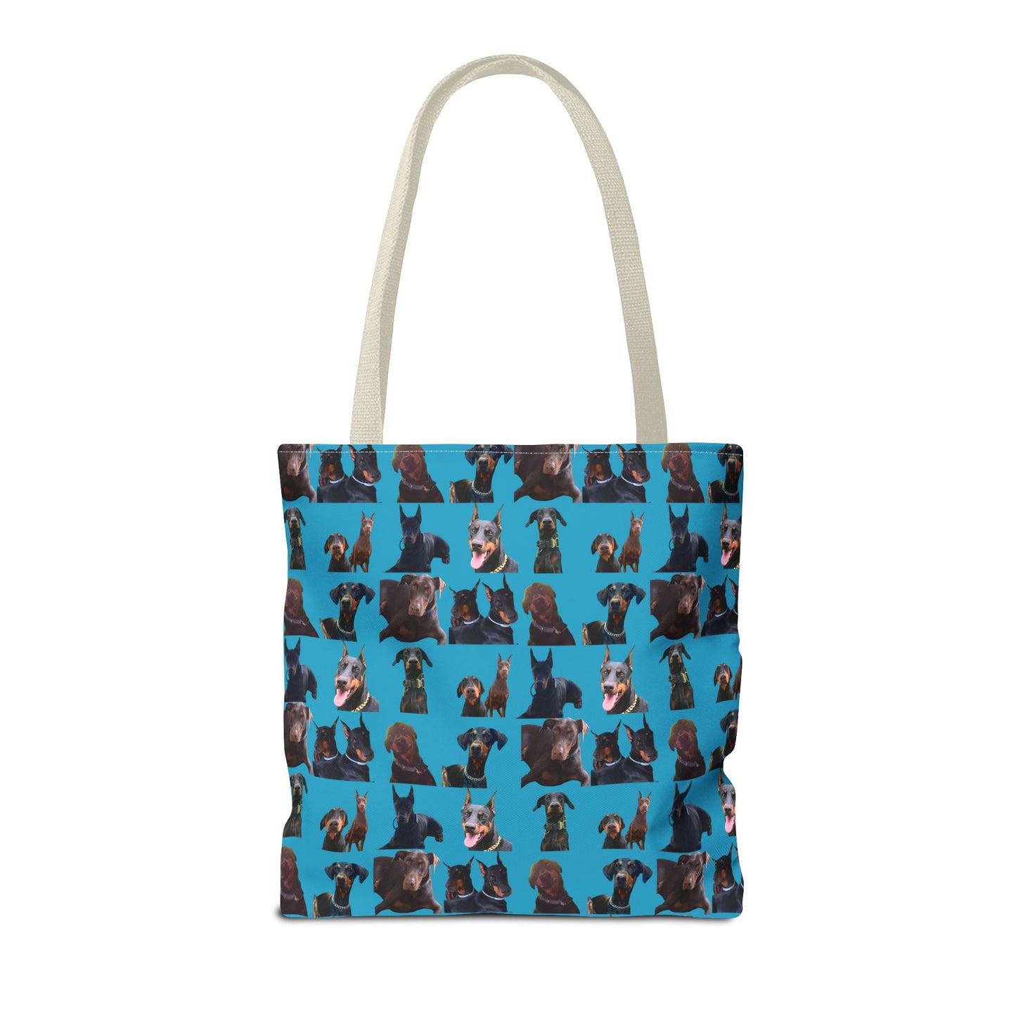 Edition 5 Doberman Model Pattern Turquoise Tote Bag
