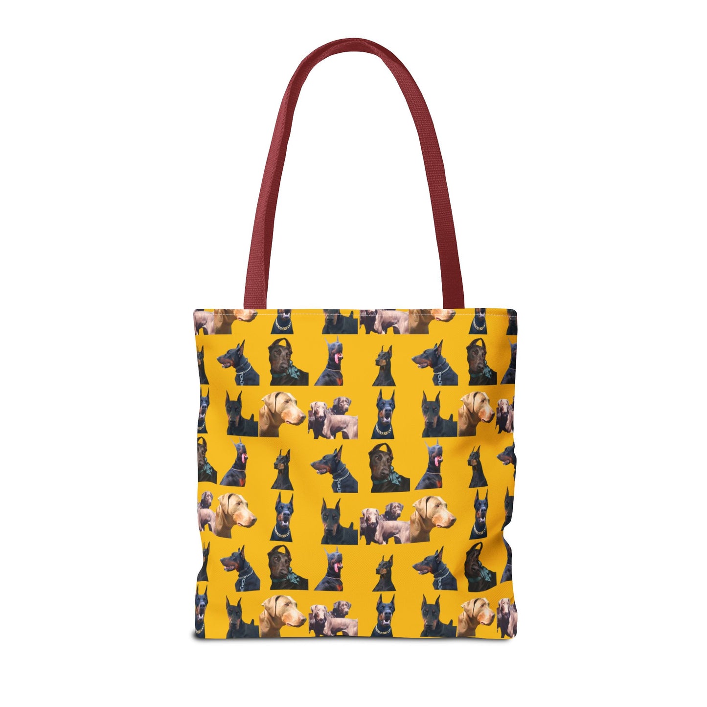 Edition 8 Doberman Model Pattern Yellow Tote Bag