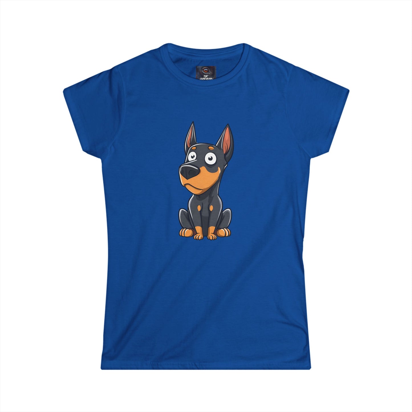 Cartoon Doberman 2 Women's Softstyle Tee