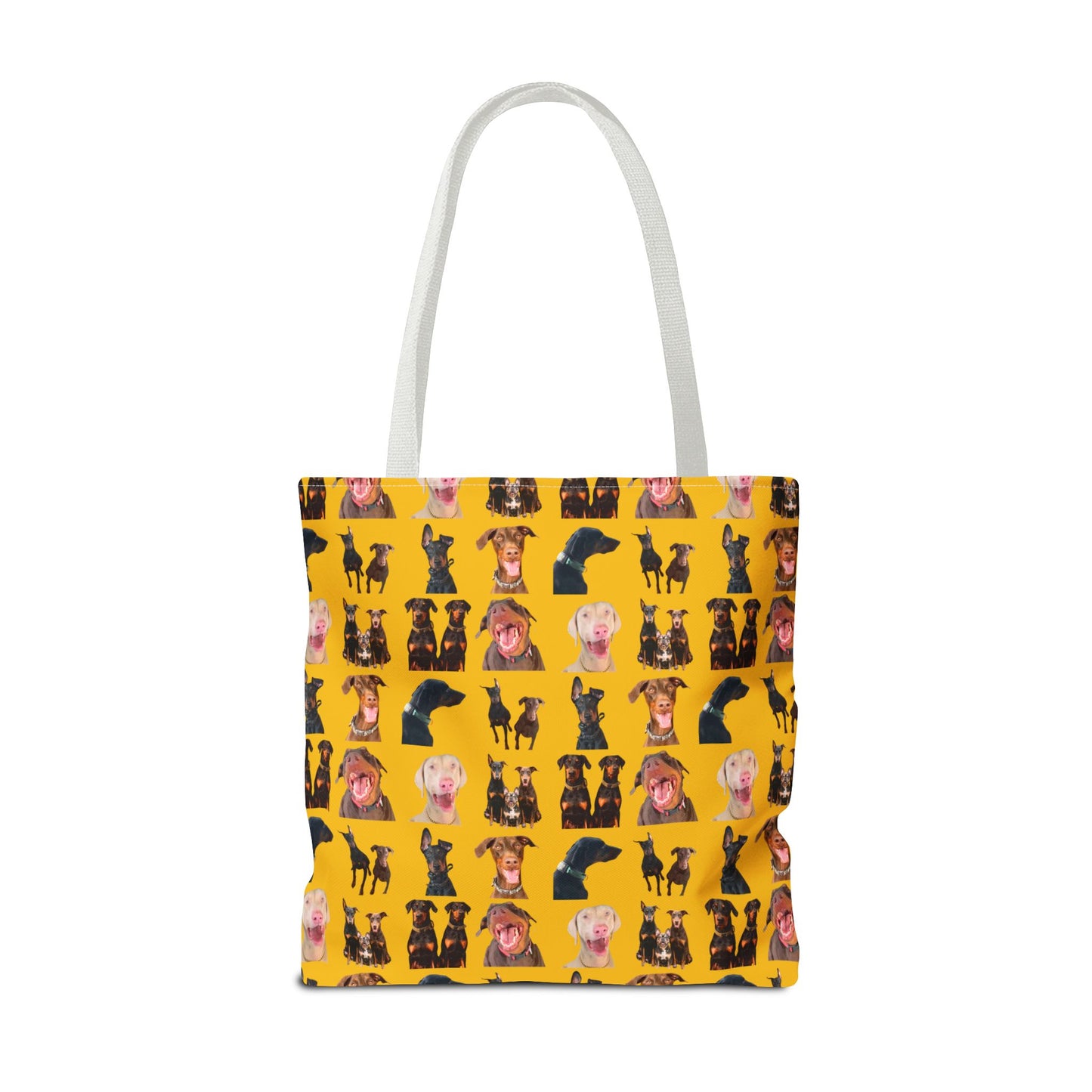 Edition 9 Doberman Model Pattern Yellow Tote Bag