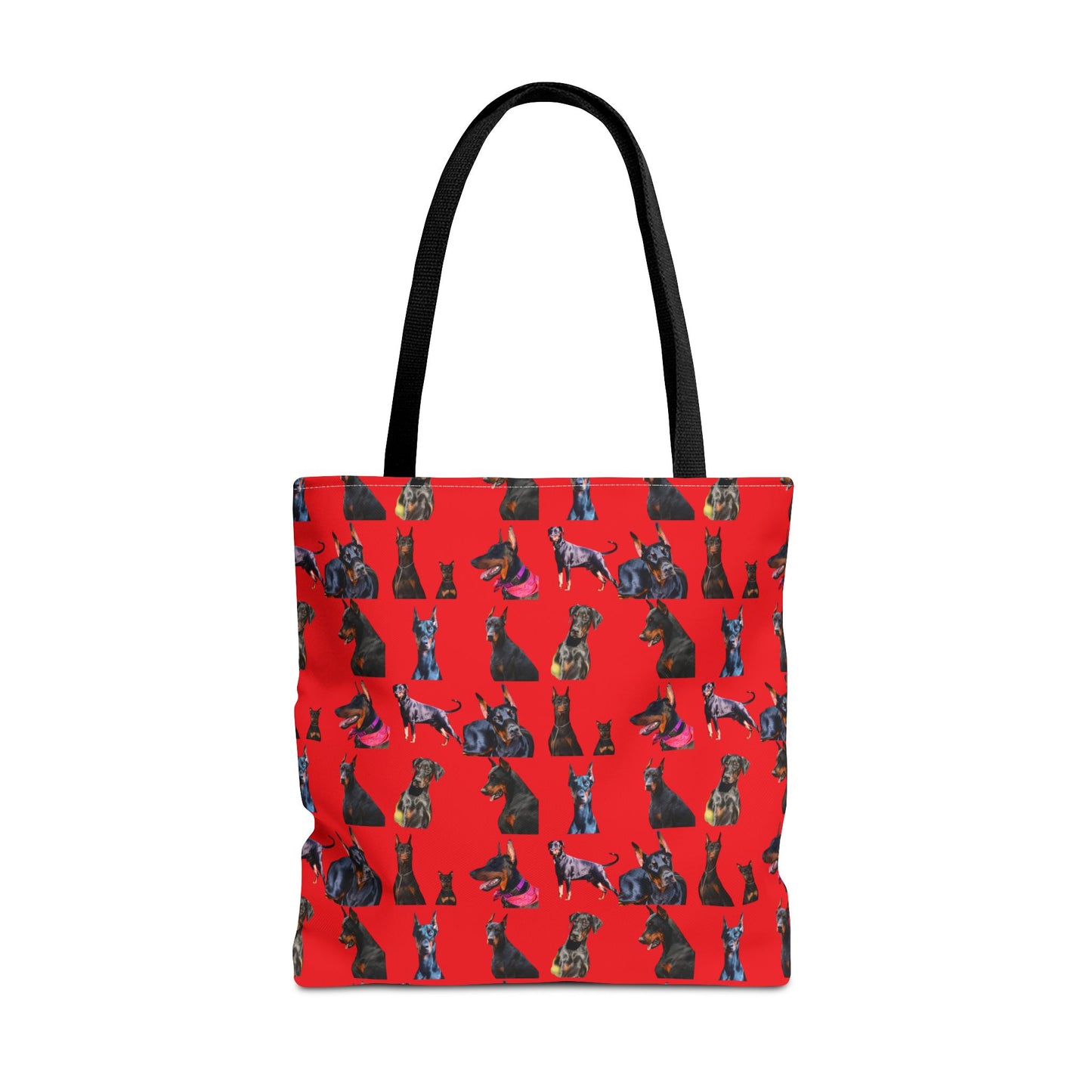Edition 7 Doberman Model Pattern Red Tote Bag