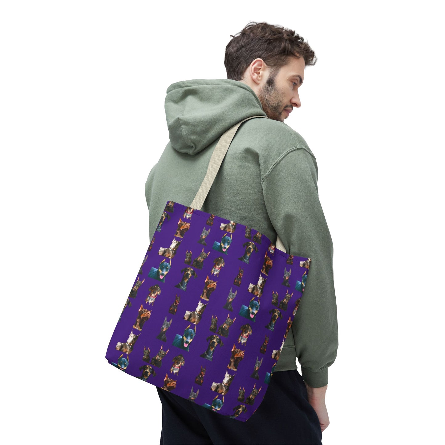 Edition 4 Doberman Model Pattern Purple Tote Bag