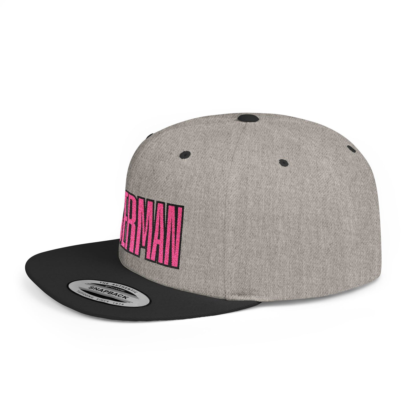 Doberman 6 Embroidered Flat Bill Snapback