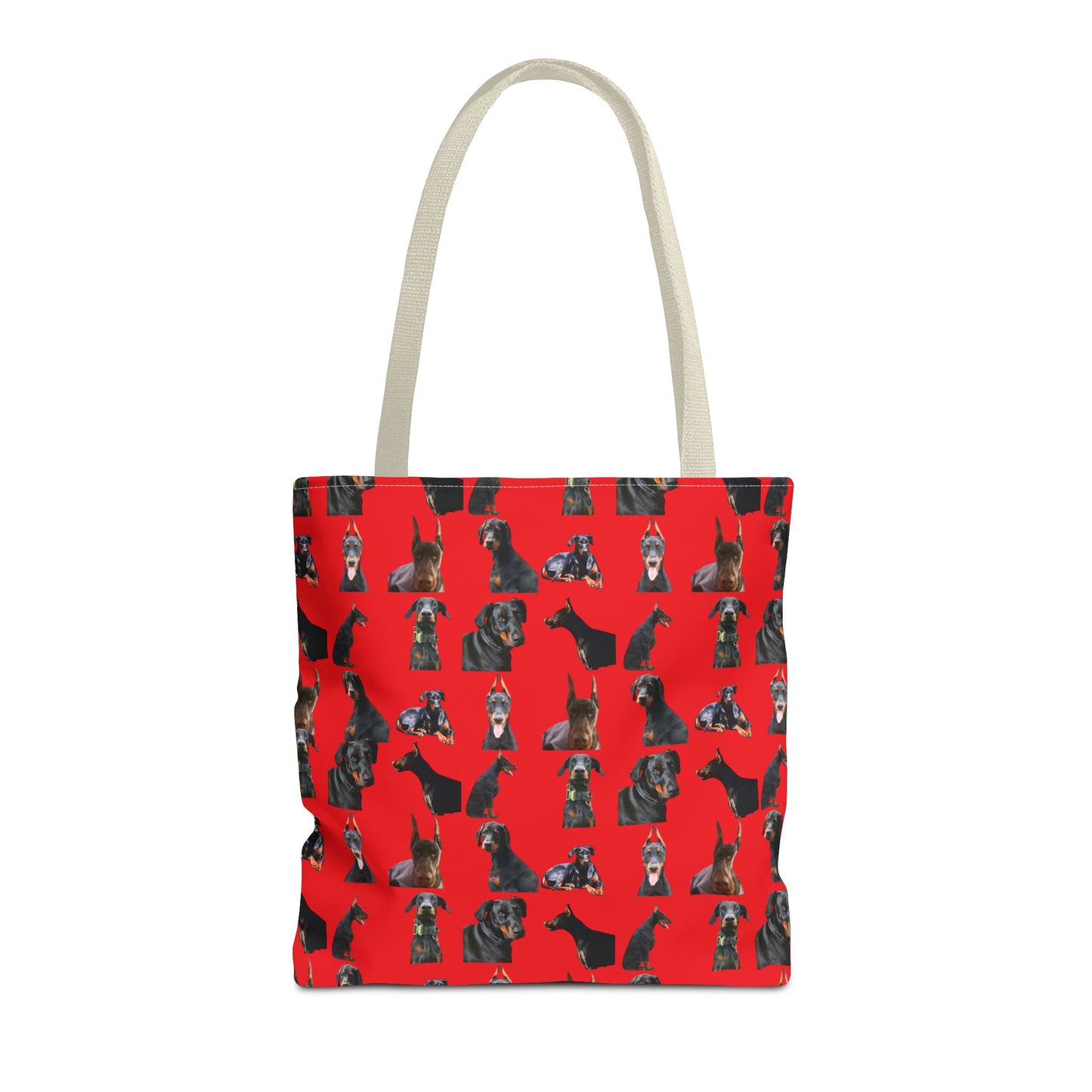Edition 6 Doberman Model Pattern Red Tote Bag