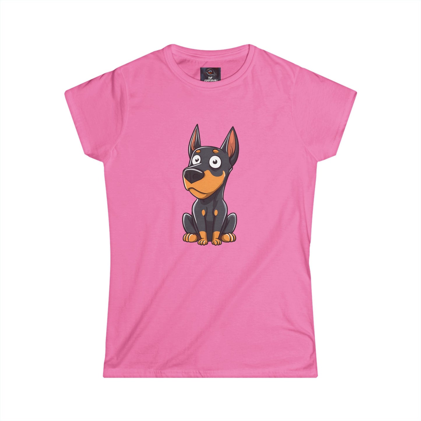 Cartoon Doberman 2 Women's Softstyle Tee