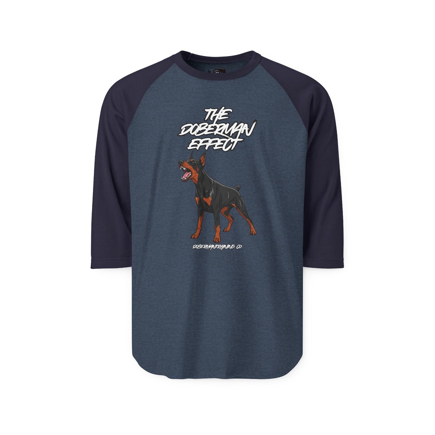 Doberman Effect 1 Unisex Three-Quarter Sleeve Raglan Shirt