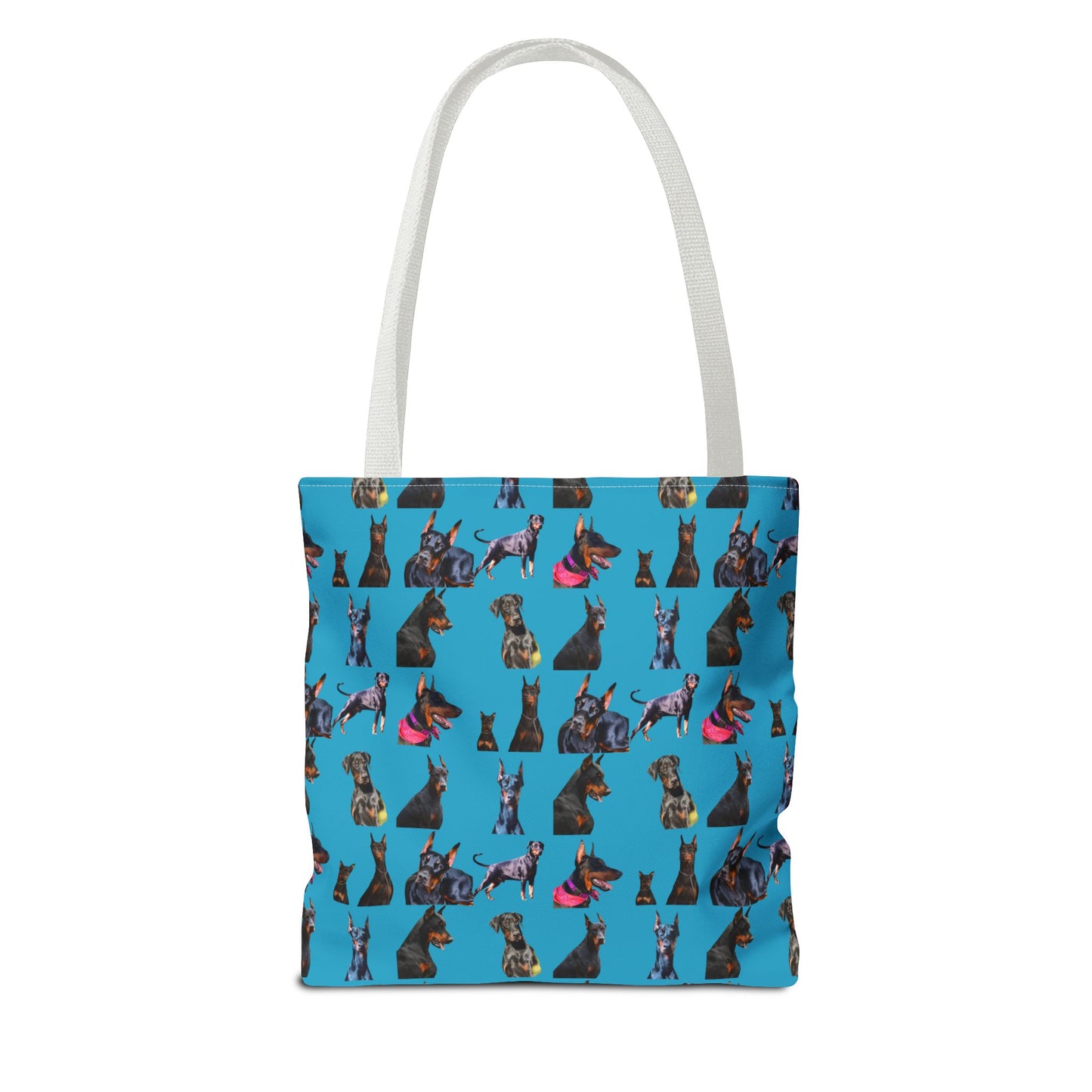 Edition 7 Doberman Model Pattern Turquoise Tote Bag