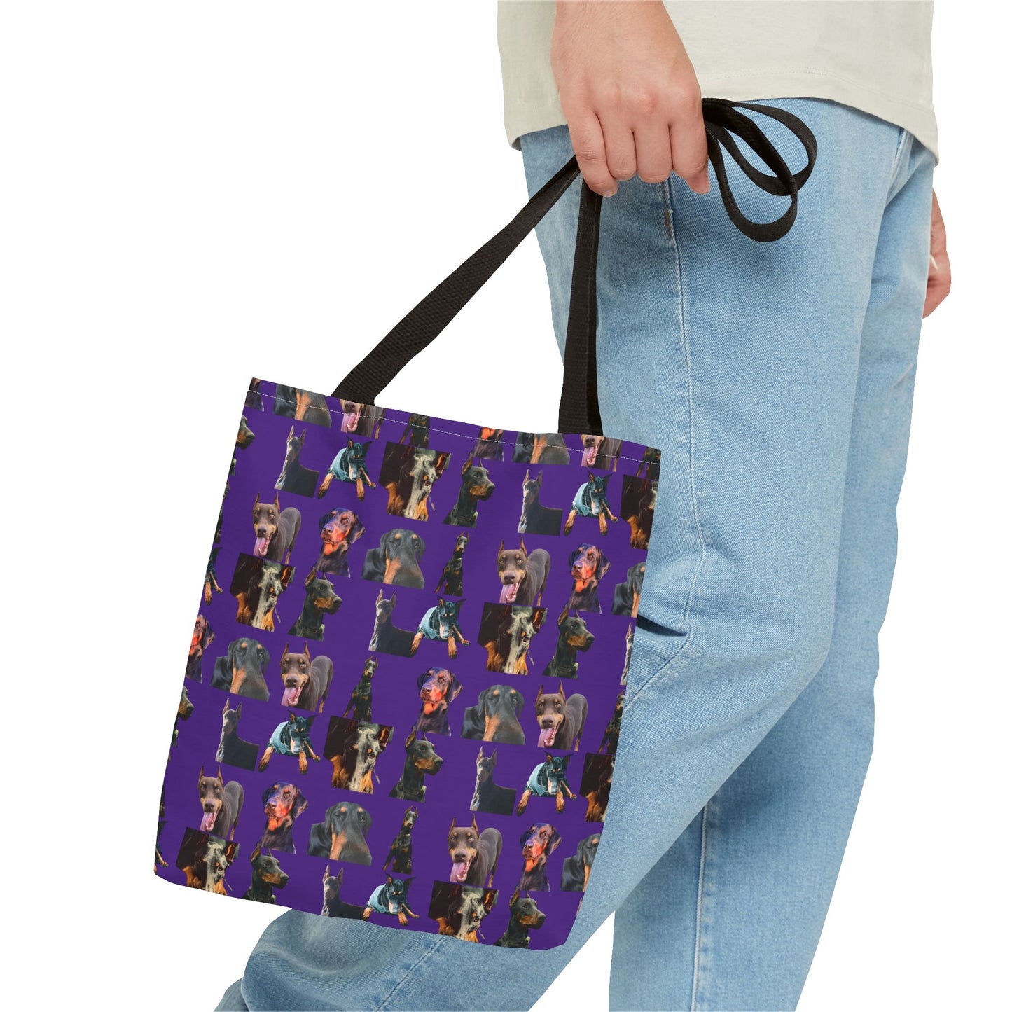 Edition 3 Doberman Model Pattern Purple Tote Bag
