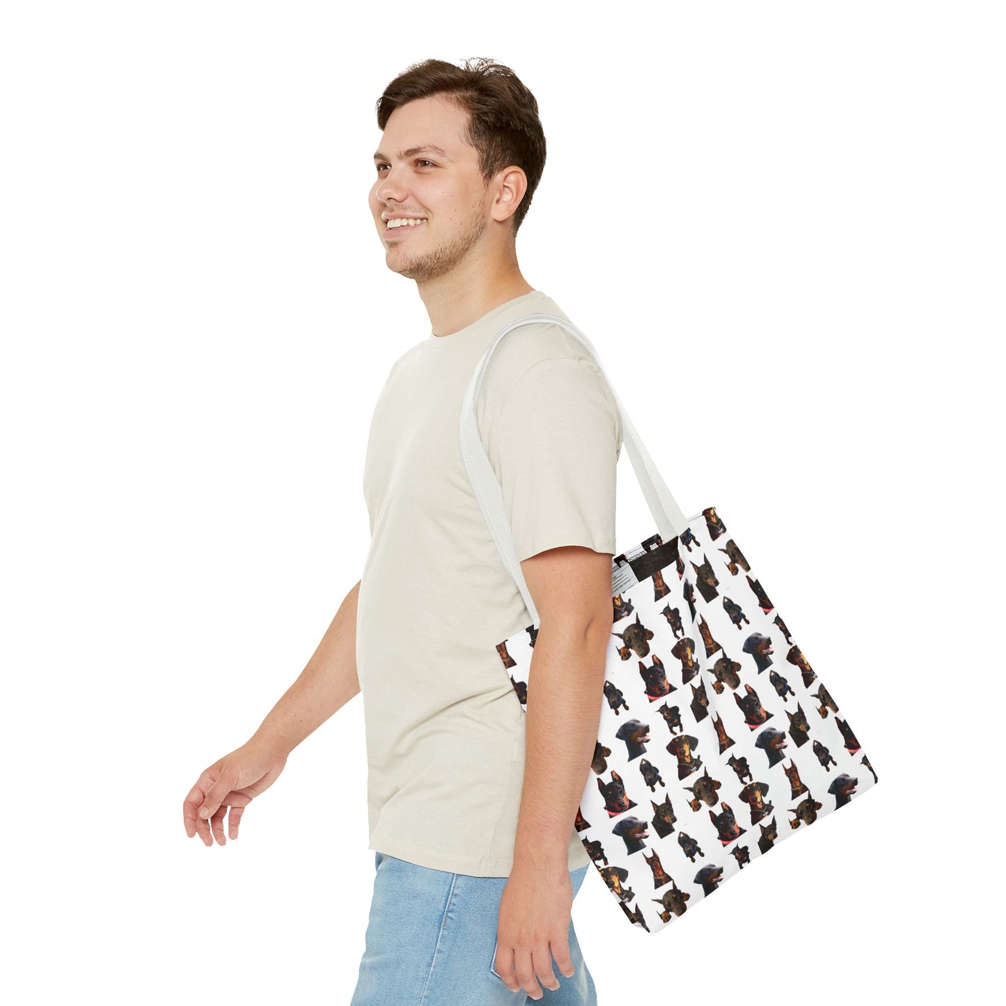 Edition 2 Doberman Model Pattern White Tote Bag