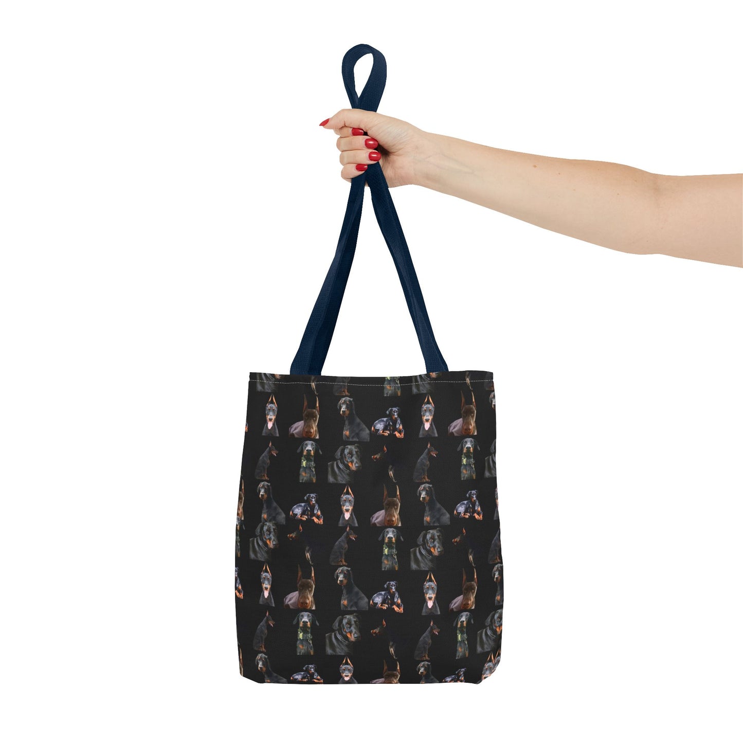 Edition 6 Doberman Model Pattern Black Tote Bag
