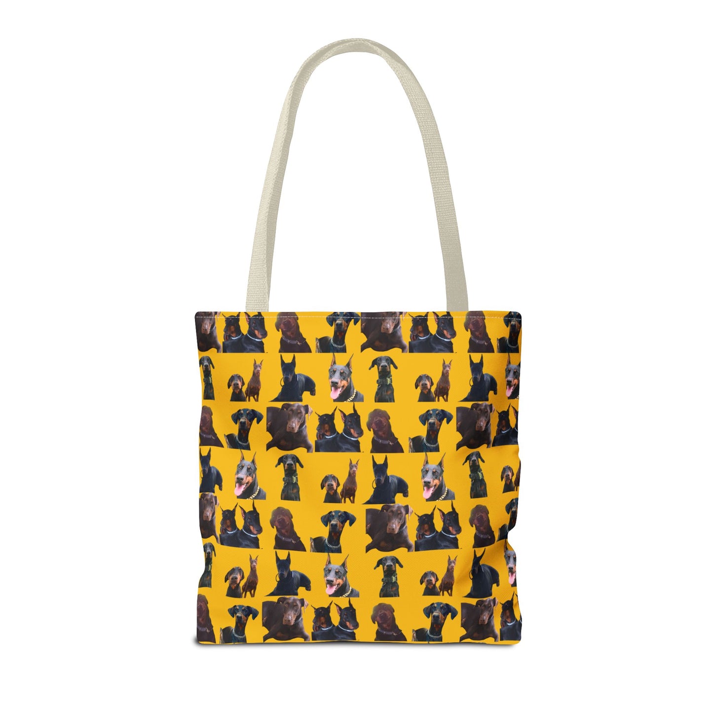 Edition 5 Doberman Model Pattern Yellow Tote Bag