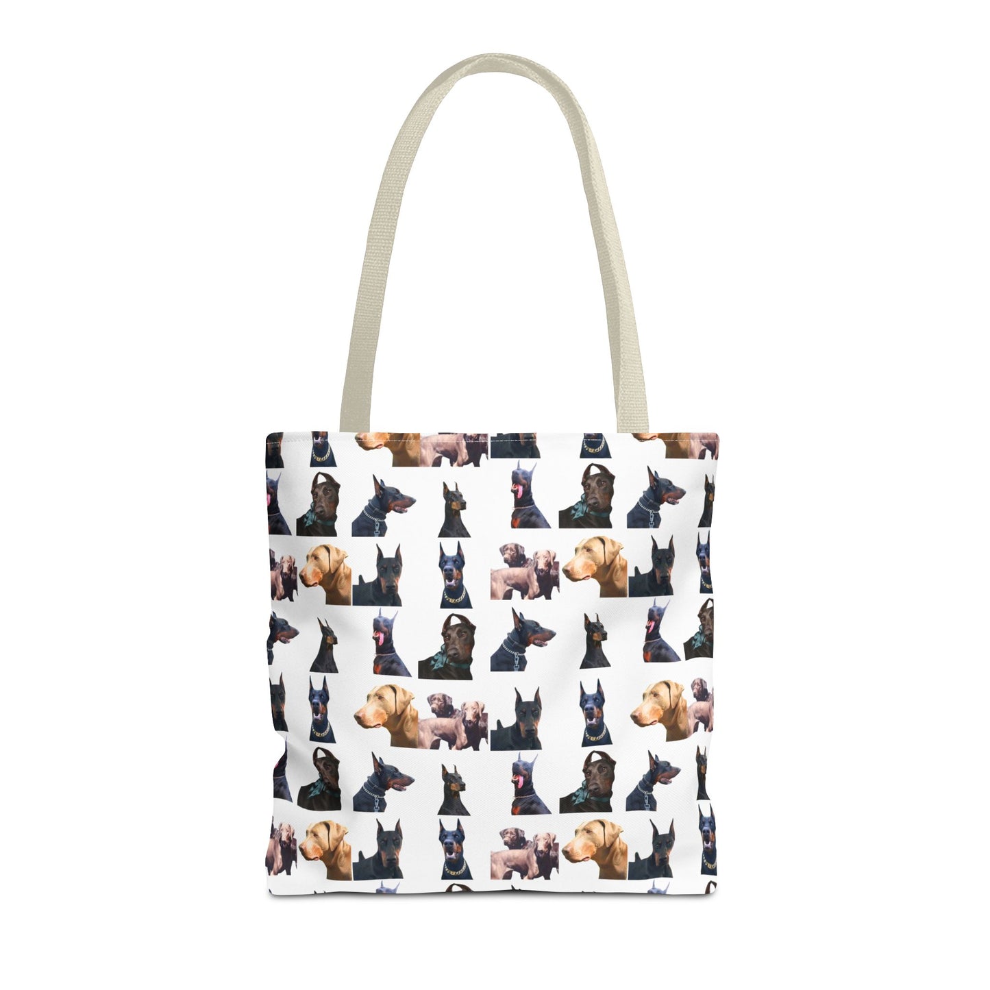 Edition 8 Doberman Model Pattern White Tote Bag