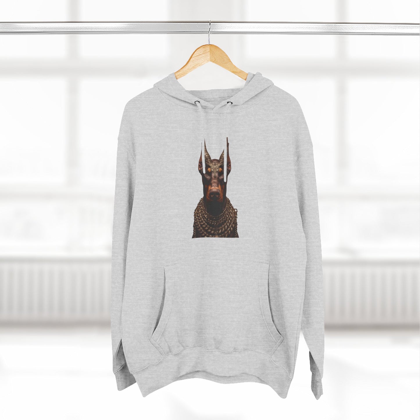 Doberman Goat 4 Fleece Hoodie