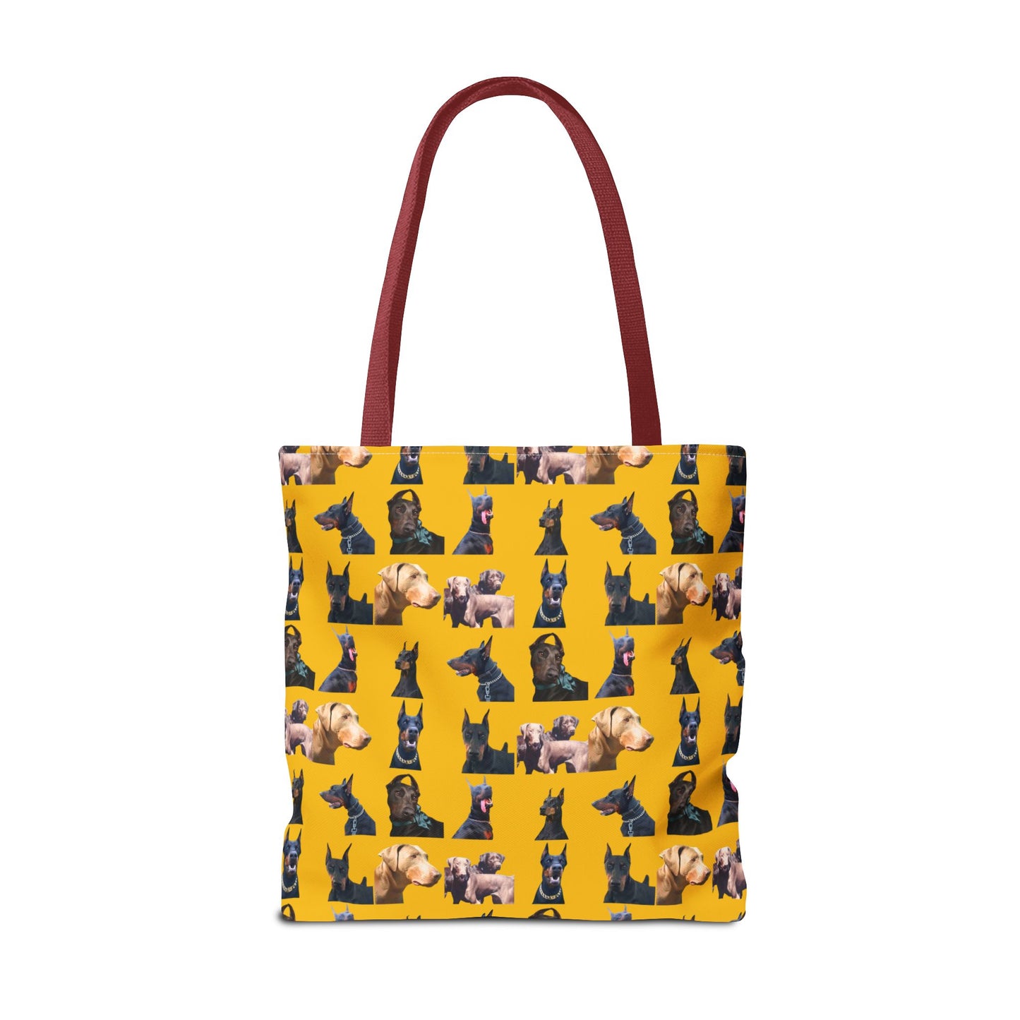 Edition 8 Doberman Model Pattern Yellow Tote Bag