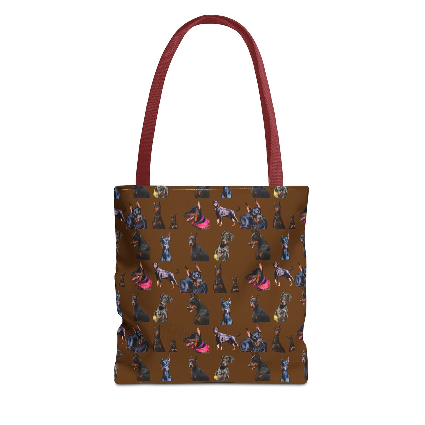 Edition 7 Doberman Model Pattern Brown Tote Bag