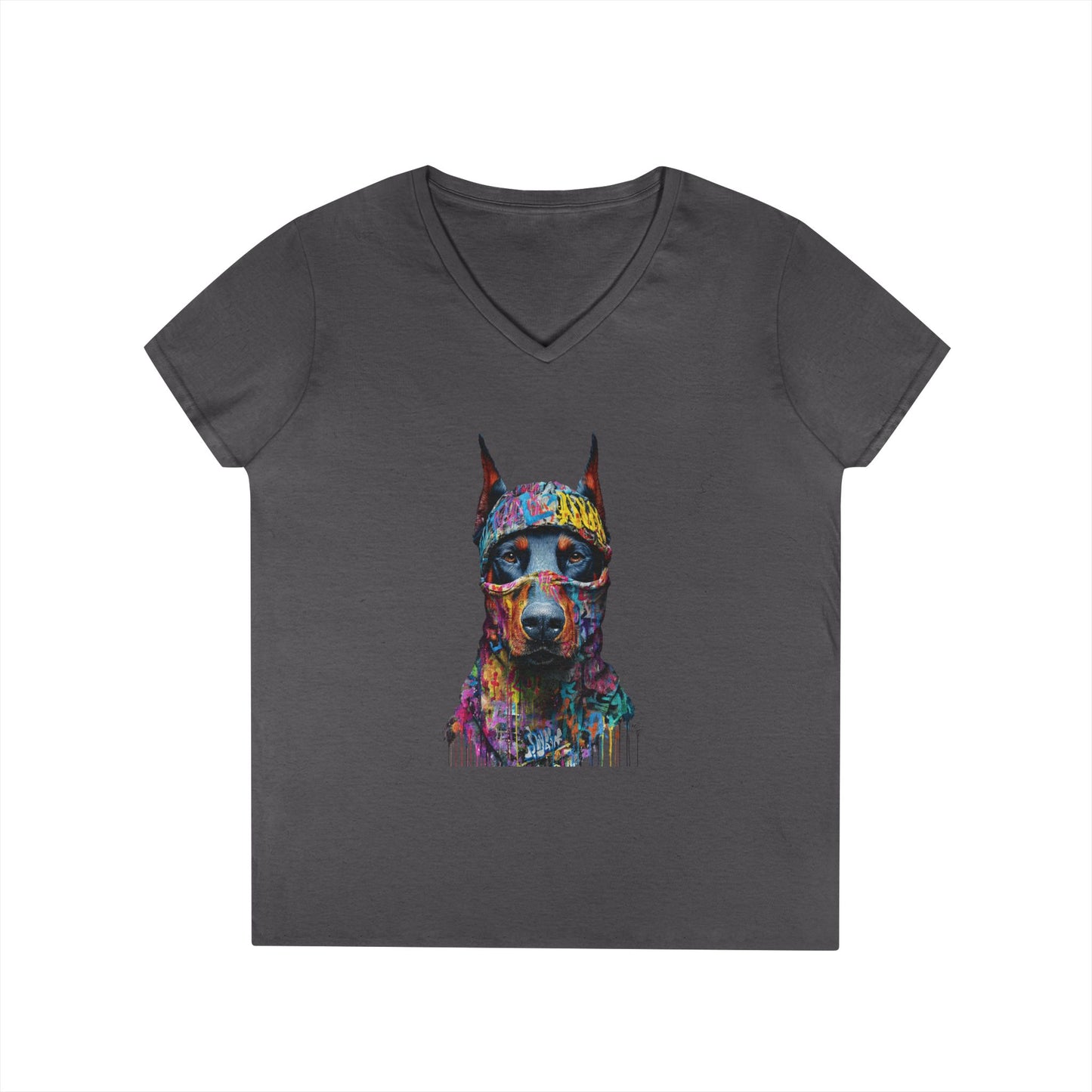 Doberman 5 V-Neck Tee Shirt for Women