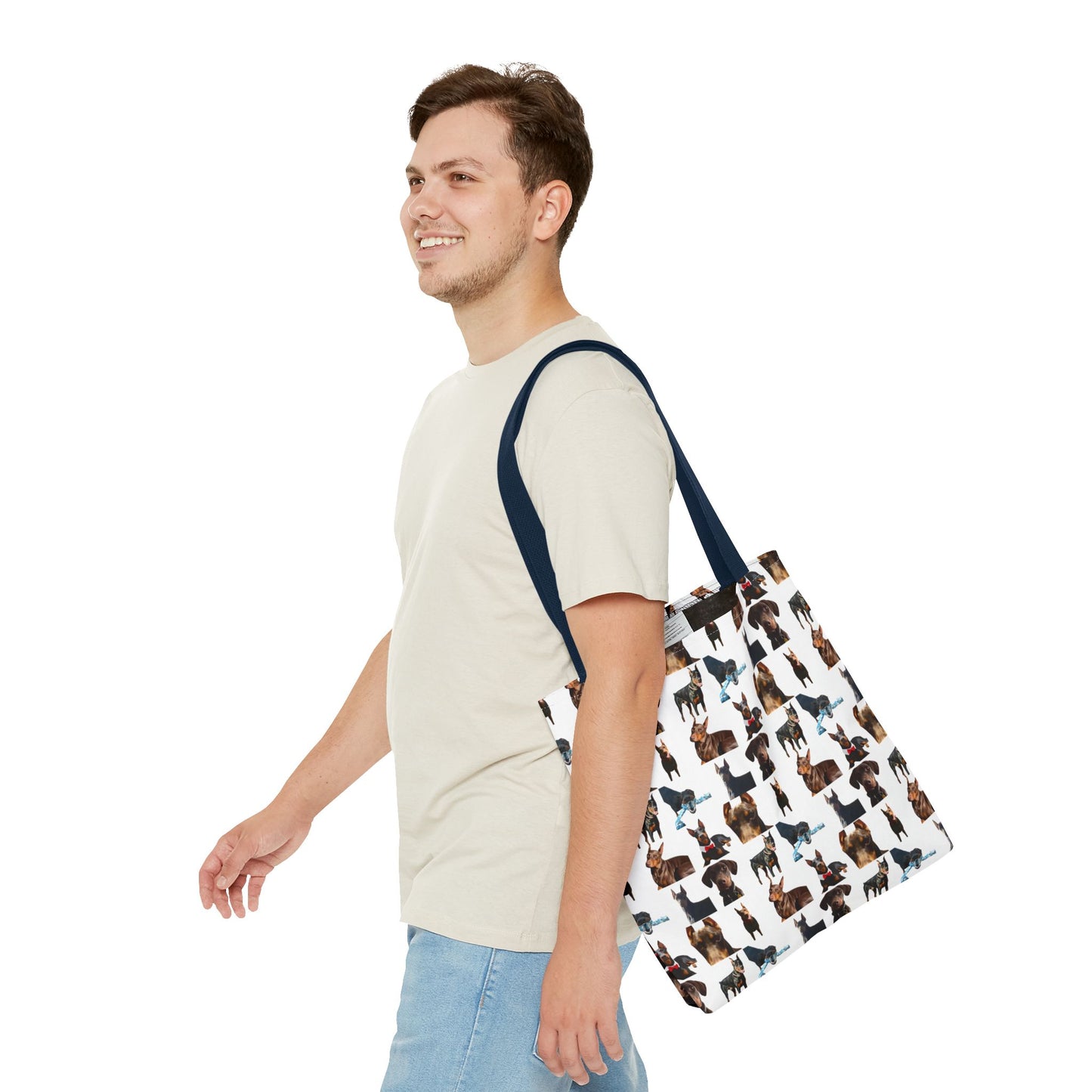 Edition 1 Doberman Model Pattern White Tote Bag