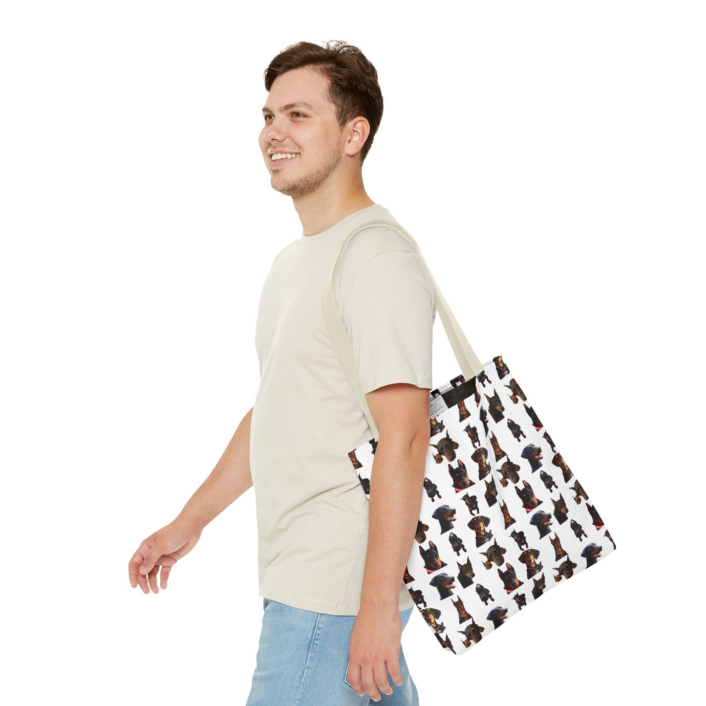 Edition 2 Doberman Model Pattern White Tote Bag