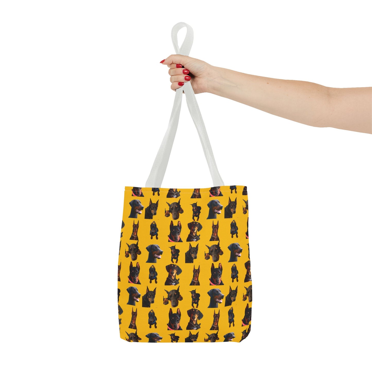 Edition 2 Doberman Model Pattern Yellow Tote Bag