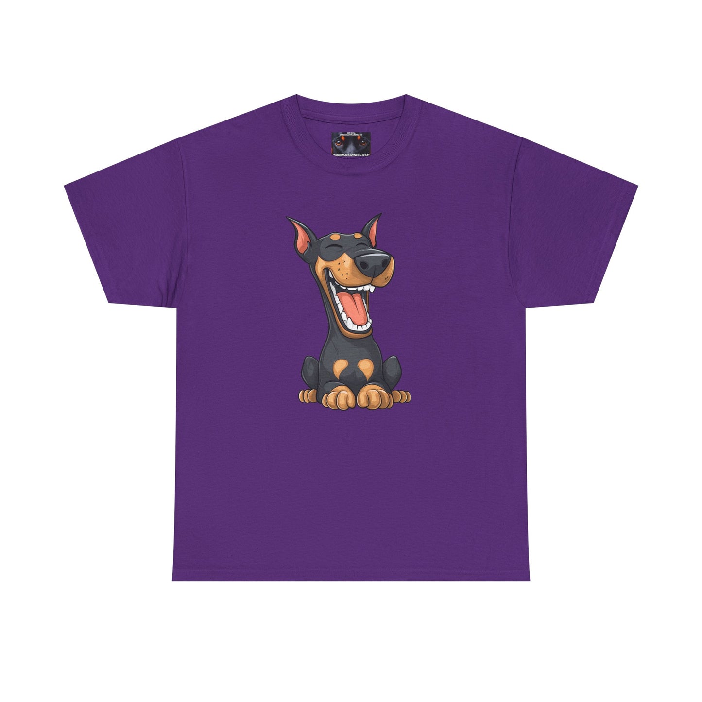 Cartoon Doberman 3 Private Lable Unisex Heavy Cotton Tee