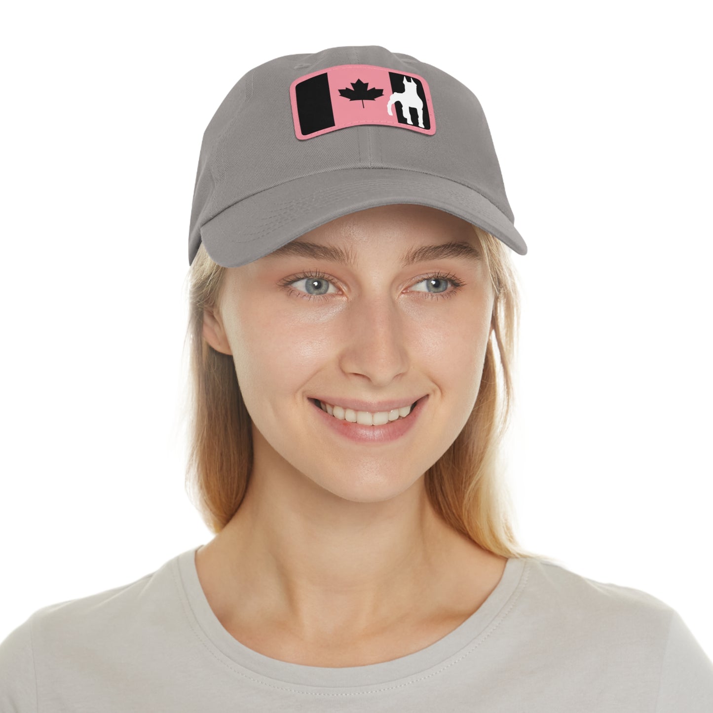 Doberman Protect Canada 1 Dad Hat with Leather Patch (Rectangle)