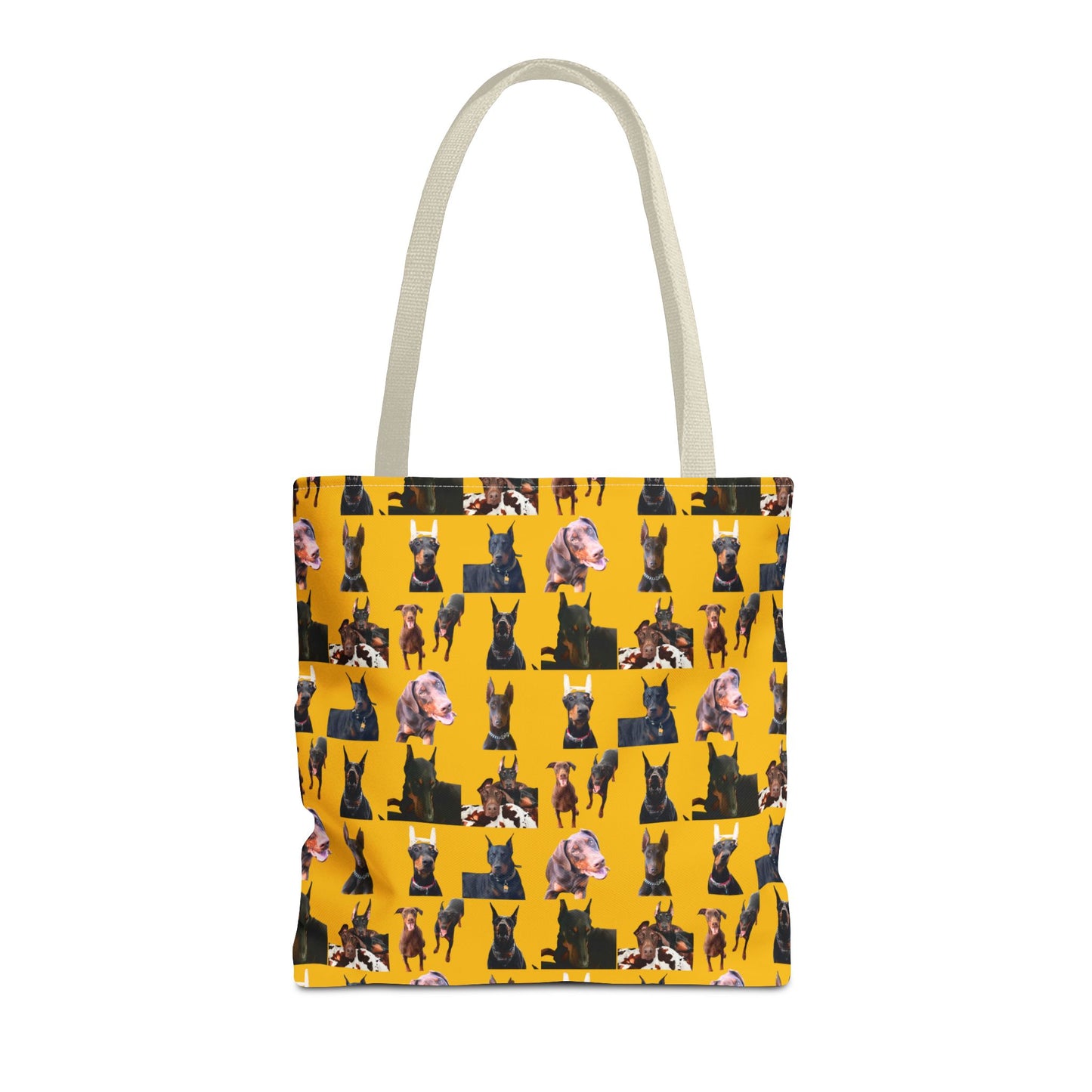 Edition 10 Doberman Model Pattern Yellow Tote Bag
