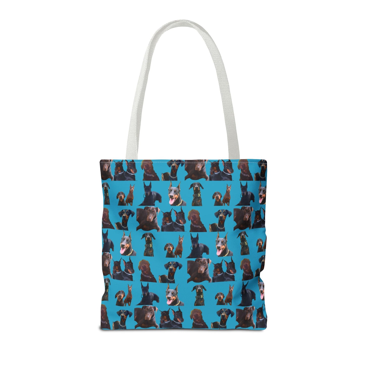 Edition 5 Doberman Model Pattern Turquoise Tote Bag