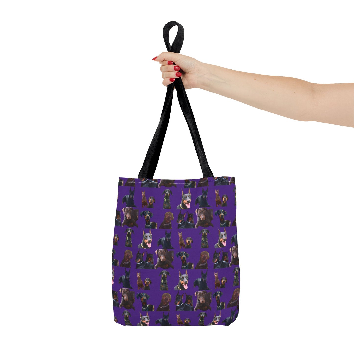 Edition 5 Doberman Model Pattern Purple Tote Bag