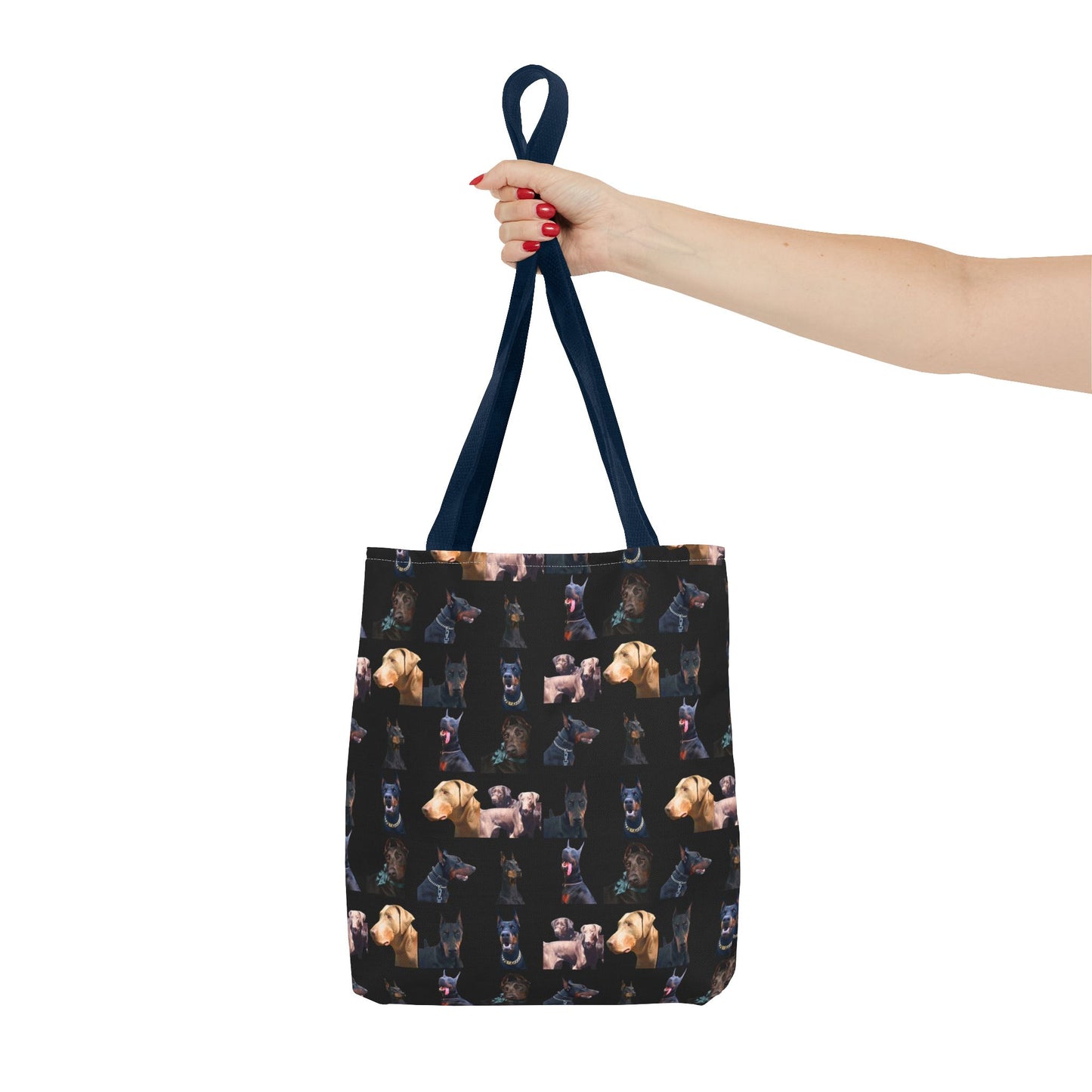 Edition 8 Doberman Model Pattern Black Tote Bag