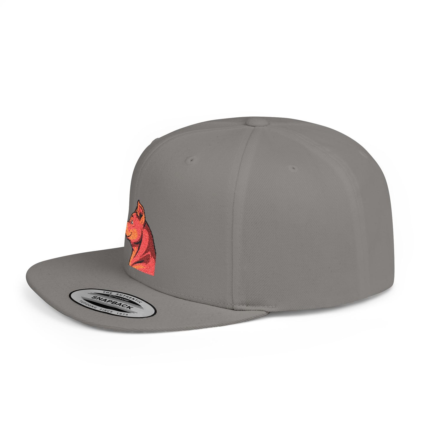Custom Embroidered Flat Bill Snapback