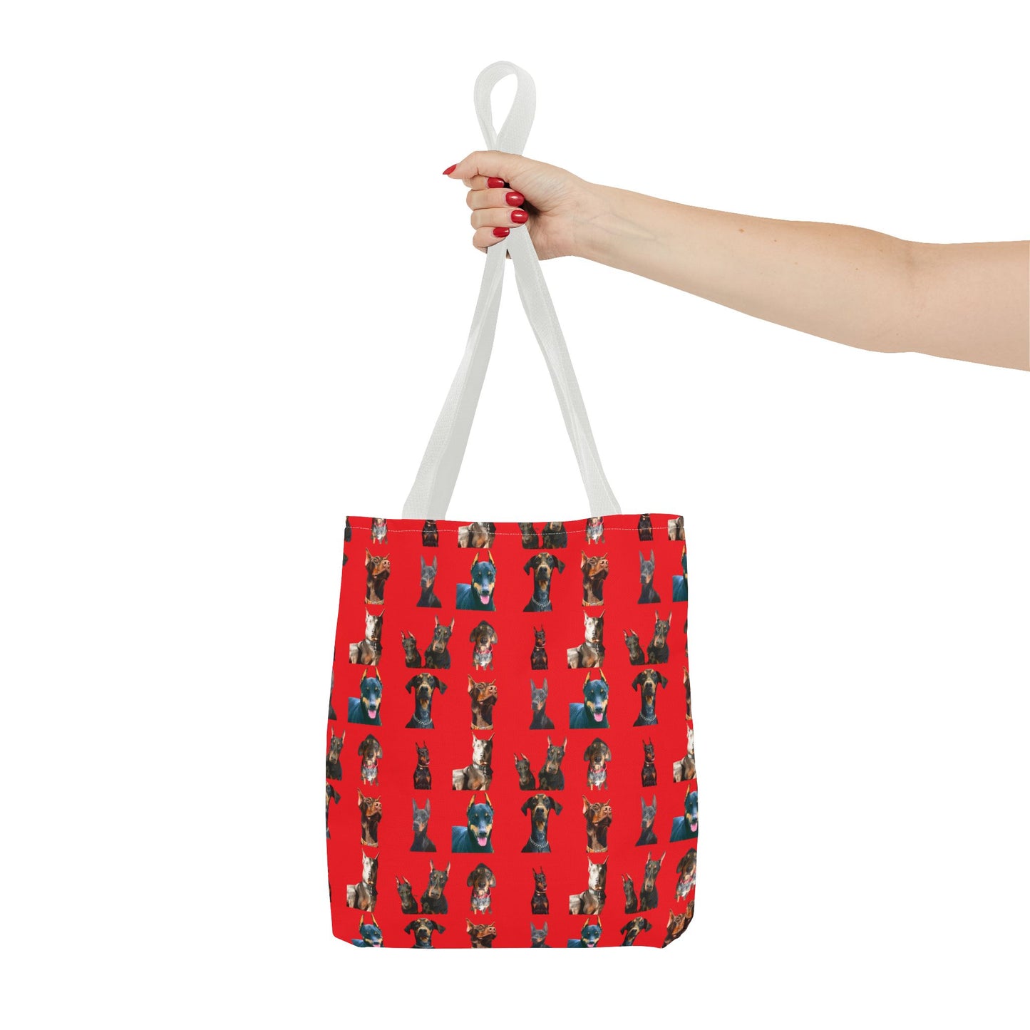 Edition 4 Doberman Model Pattern Red Tote Bag