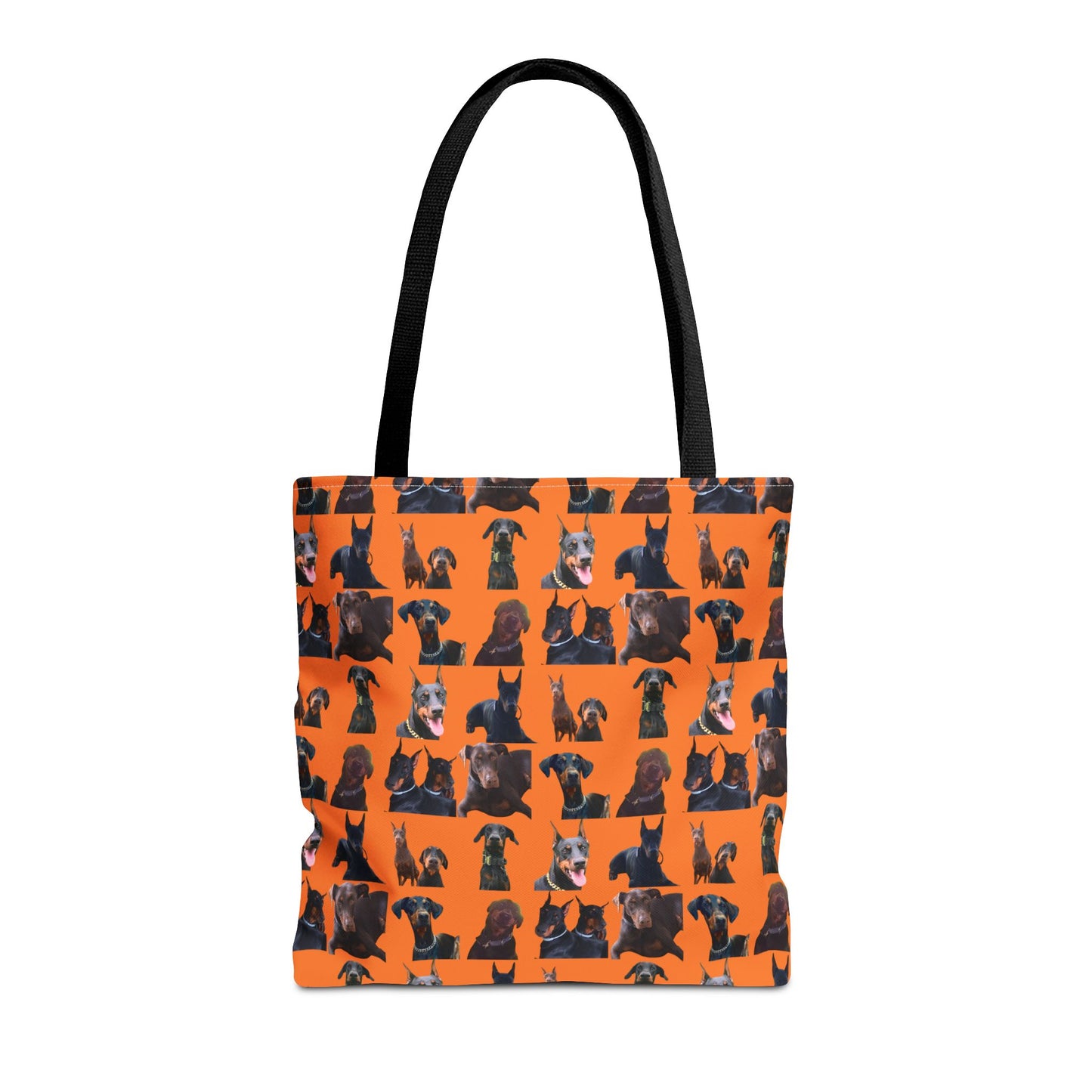 Edition 5 Doberman Model Pattern Orange Tote Bag